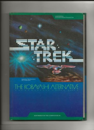 Star Trek Kobayashi Alternative - Commodore 64 Game - Case,  Book And 5.  25 " Disk