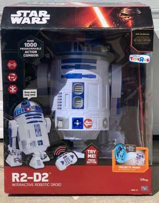 Star Wars R2 - D2 Interactive Robotic Droid Thinkway Toys Remote Control No Reserv