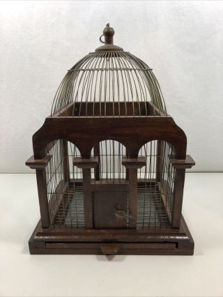 Bird Cage French Victorian Shabby Chippy Chic Birdcage Wire & Wood Vintage
