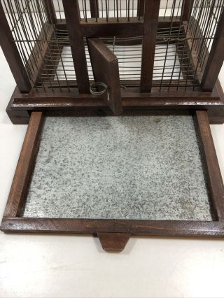 Bird Cage French Victorian Shabby Chippy Chic Birdcage Wire & Wood Vintage 2