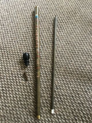 Rare Vintage Wwii Walking Cane With Pool Cue Stick Hidden Inside.  Japan