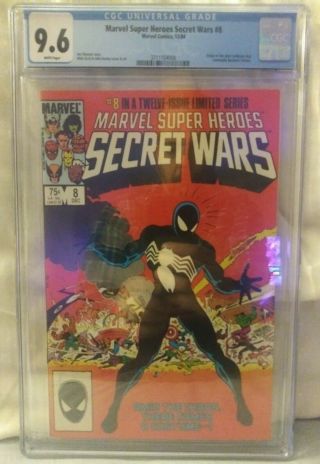 Marvel - Heroes Secret Wars 8 (dec 1984,  Marvel) Nm,  Cgc 9.  6 Origin Venom