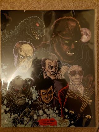 Bam Box Horror Classic Monsters Art Prints both LE Signed Ken Haegar 3
