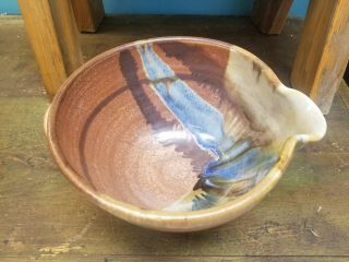 Vintage Walt Glass Pottery Large Mixing Bowl.  Signed And Dated " 89 "