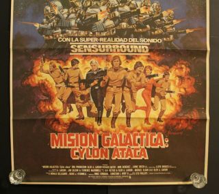 1979 Galactica THE CYLON ATTACK movie poster Spanish vintage 97 x 69 cm HUGE 3