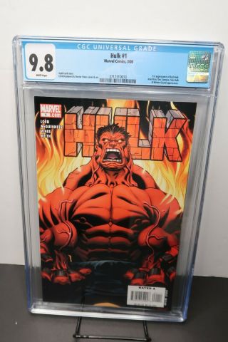 Hulk 1 First Red Hulk Cgc 9.  8 Marvel Comics 2008