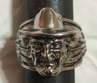Freddy Krueger Ring Size 12 Metal Silver Plated