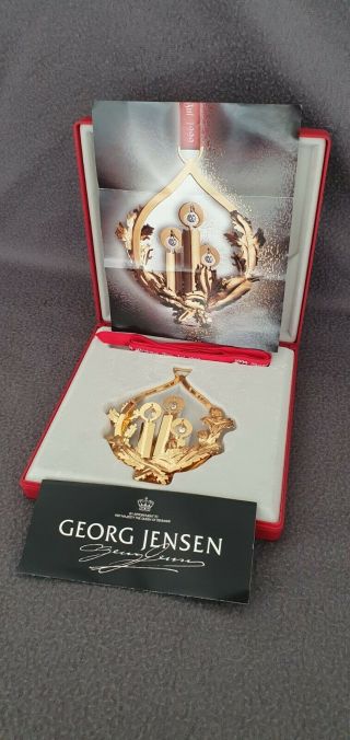 Georg Jensen Gold Plated Christmas Ornament 1999