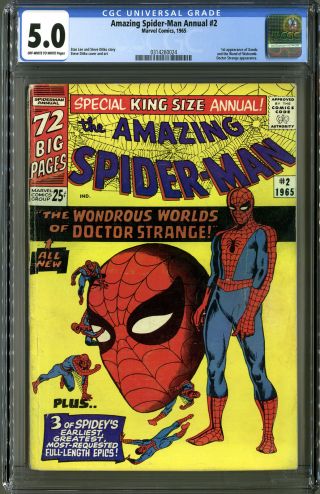 Spider - Man (marvel 1963) King - Size Annual 2,  Cgc.  5.  0,  Wow Pages