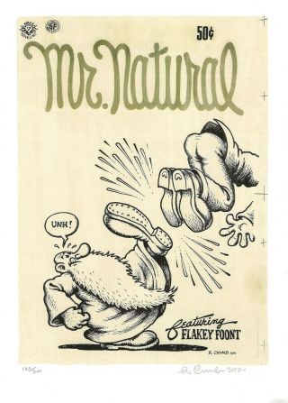 R.  Crumb " Mr.  Natural " Numbered & Signed Print Published In Italy 185/200 2017