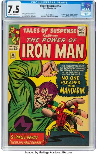 Tales Of Suspense 55 7/64 Cgc 7.  5 Stan Lee Stories Early,  Before Iron Man 1