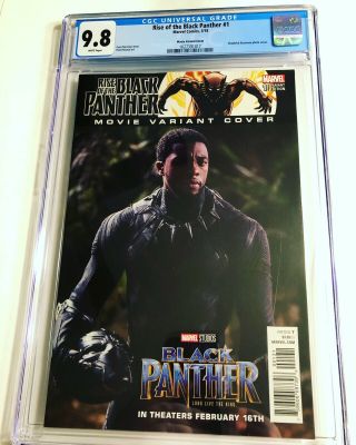 Cgc 9.  8 Rise Of The Black Panther 1 Chadwick Boseman Cover 100 Charity