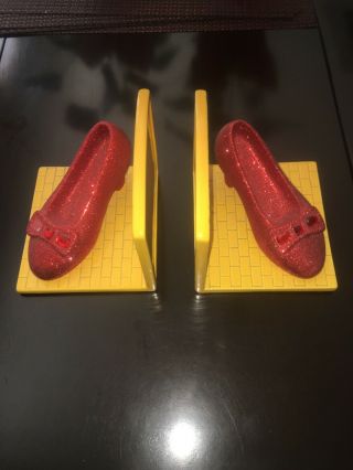 Wizard Of Oz Dorothy Ruby Red Slipper Ceramic Bookends By Hallmark