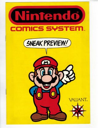 1990 Nintendo Comics System Mario Bros.  Promo Comic Book From Valiant