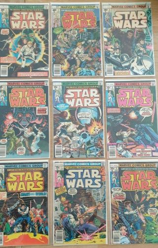 Marvel Star Wars Comics 1 - 9 Bronze Age Classics 1977 Key First Appearances