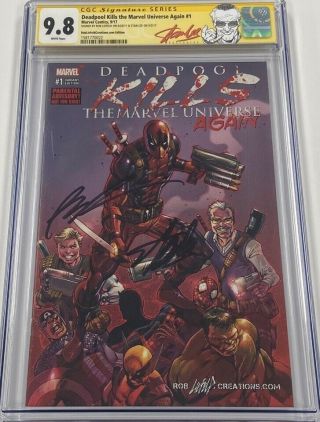 Deadpool Kills The Marvel Universe Again 1 Signed Stan Lee & Liefeld Cgc 9.  8 Ss