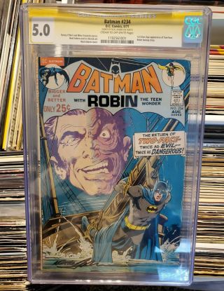Batman 234 Cgc 5.  0 Ss Signed By Neal Adams Silver Age 1st Appearance Two - Face