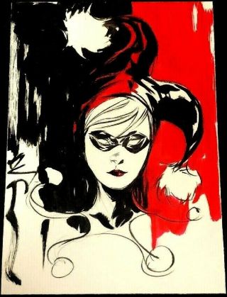 Dc Comics Harley Quinn Art Commission Dustin Nguyen Batman Joker Gotham