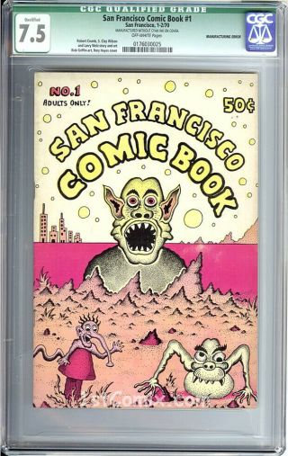 San Francisco Comic Book,  Cgc 7.  5,  1st (only),  Underground Comix,  Color Variant