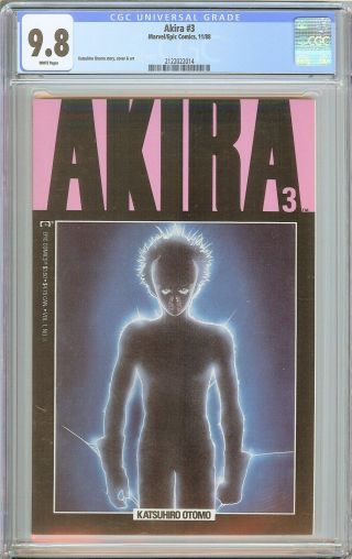 Akira 3 Cgc 9.  8 White Pages 1988 2122022014 Newsstand Katsuhiro Otomo