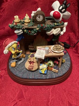 The Tweety Christmas Hearth The Danbury Looney Tunes Light Up Display