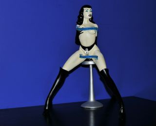 BETTIE PAGE SEXY PIN UP Large 12  Tall GOTH VARIANT Statue Figure Figurine 2