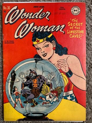Wonder Woman 30 Dc Comics 1948 Golden Age Great Cover