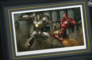 Iron Man Mark Vs Iron Monger Art Print Sideshow Framed