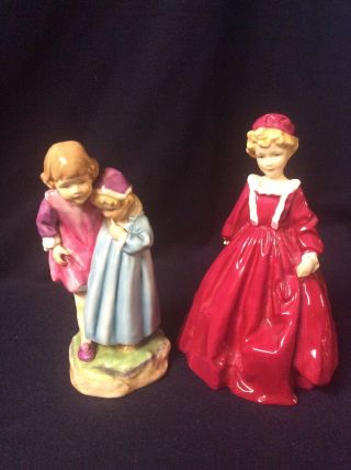 Royal Worcester Babes In The Woods & Grandmothers Dress Figurine