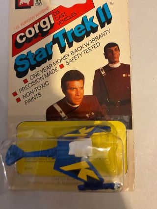 Vintage 1982 Corgi Star Trek Ii Wrath Of Khan Klingon Warship Die - Cast Rare Noc