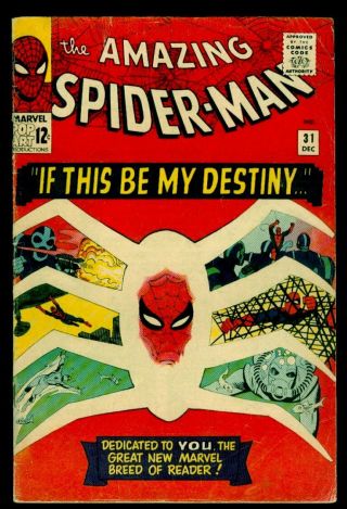 Marvel Comics The Spider - Man 31 1st Gwen Stacy & Harry Osborn Vg/fn 5.  0