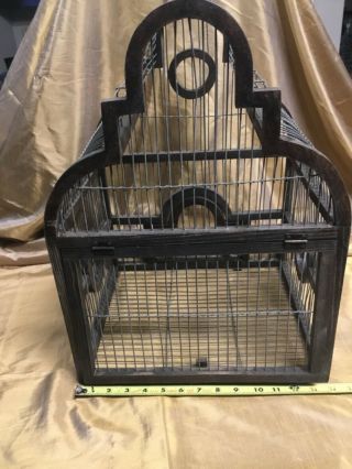 Large Wood And Metal Bird Cage Home Decoration Victorian