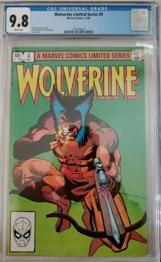 Wolverine Limited Series 4 Cgc 9.  8 White Pages.  (dec 1982,  Marvel)