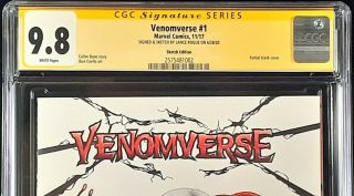 VENOMVERSE 1 CGC SS 9.  8 ART SKETCH CARNAGE BLACK CAT SPIDER - MAN VENOM 3