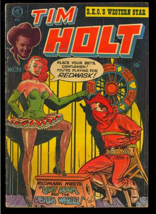 Tim Holt 30 Classic Zodiac Killer Death Wheel Issue Pre - Code Horror 1952 App Vg