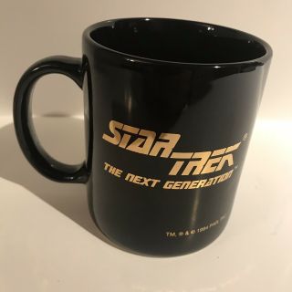Vintage 1994 Star Trek The Next Generation Tng Federation Badge Coffee Cup A5806