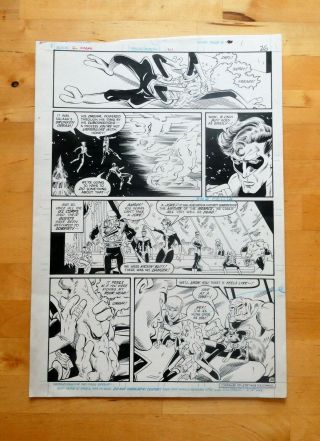 Retro 70s Green Lantern Corps Art Page Issue 211 Page 26 By Joe Staton
