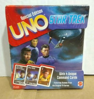 Star Trek Uno Game By Mattel 1999
