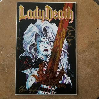 Lady Death 1 Jan 1994 Chaos Comic Book Signed Brian Pulido & Steven Hughes