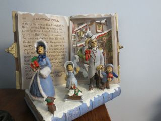 Hand Painted A Christmas Carol Charles Dickens Music Box Here Comes Santa Claus