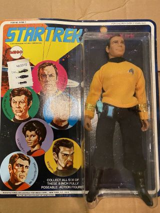Star Trek Mego 1974 Captain Kirk Doll In Package