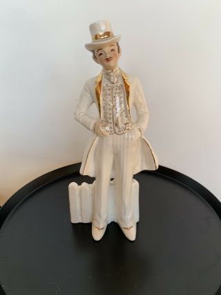 Rare " Rhett " Florence Ceramics Figurine Picket Fence White