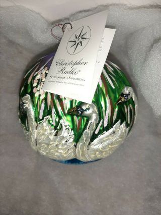 1999 Christopher Radko Seven Swans A Swimming 12 Days Of Christmas Ornament