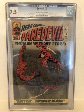 Daredevil 16 Cgc 7.  5 Marvel 1st John Romita Spider - Man Art Masked Marauder