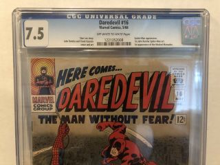 Daredevil 16 CGC 7.  5 Marvel 1st John Romita Spider - Man Art Masked Marauder 2