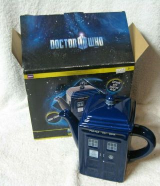 Doctor Who Tardis Teapot W/original Box Zeon Ltd Underground Toys
