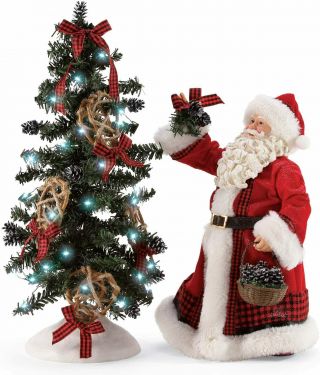 Department 56 Possible Dreams Rustic Christmas Lit Santa Figurine