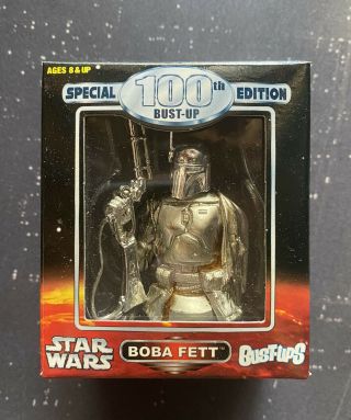 2006 Gentle Giant Star Wars Bust - Ups Boba Fett Special 100th Edition