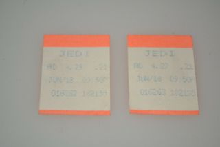 1983 Star Wars Return Of The Jedi Pair Movie Cinema Ticket Stubs Rotj