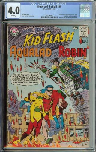 Brave And The Bold 54 Cgc 4.  0 1st App Of Teen Titans